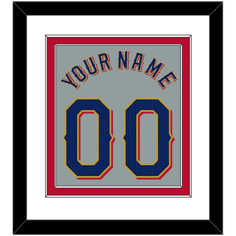 Texas Name & Number - Road Gray - Double Mat 2