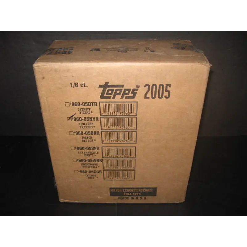 2005 Topps Baseball Factory Set Case (Yankees) (6 Sets)