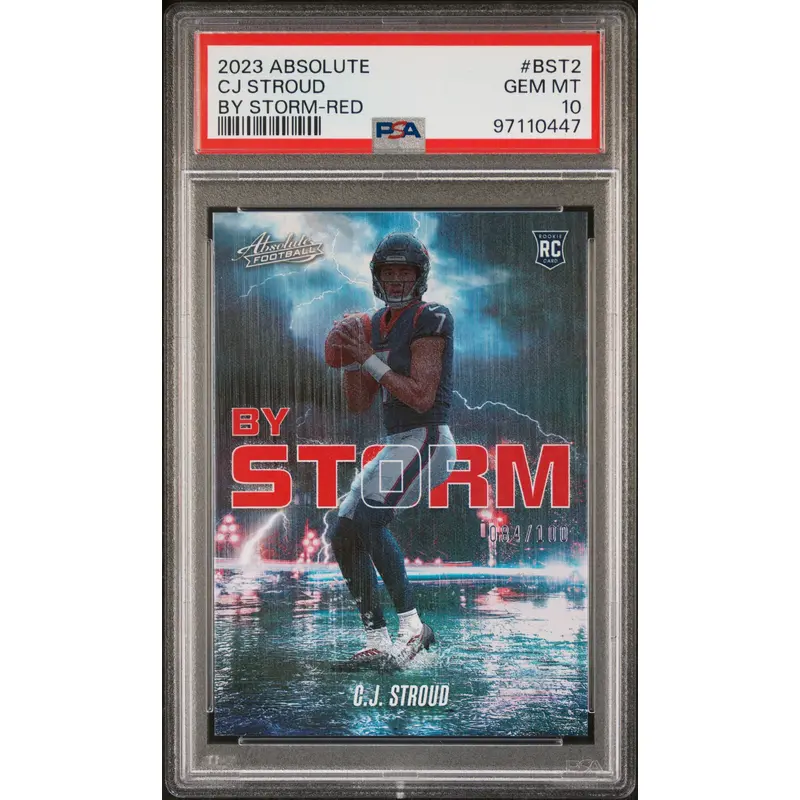 CJ Stroud 2023 Panini Absolute By Storm Red #84/100 PSA 10 Gem Mint