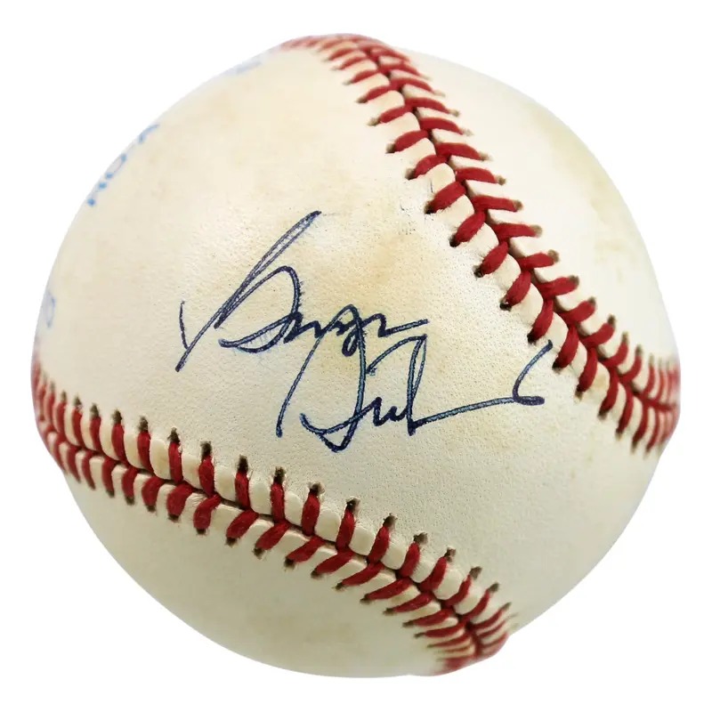 Yankees George Steinbrenner Signed Bobby Brown Oal Baseball BAS #A10905