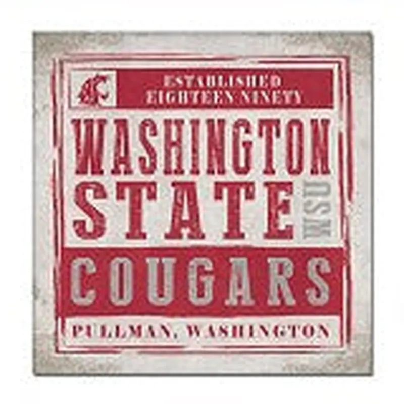 Washington State 14x14 Canvas Wall Art