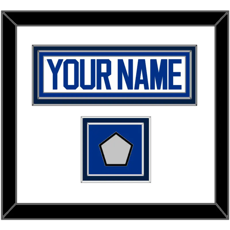 St. Louis Nameplate & Stanley Cup Champions Patch - Road White - Double Mat 1