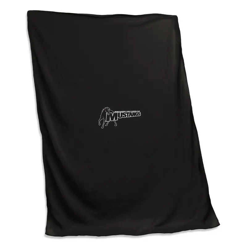 Montgomery County CC Black Sweatshirt Blanket (Screened)
