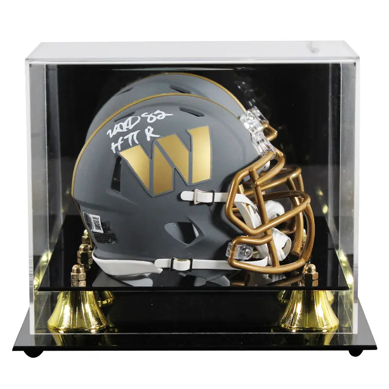 Commanders Michael Westbrook "HTTR" Signed Slate Speed Mini Helmet W/ Case BAS W