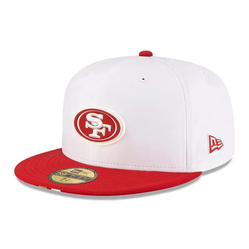 San Francisco 49ers NFL Training 2025 White 59FIFTY Fitted Cap