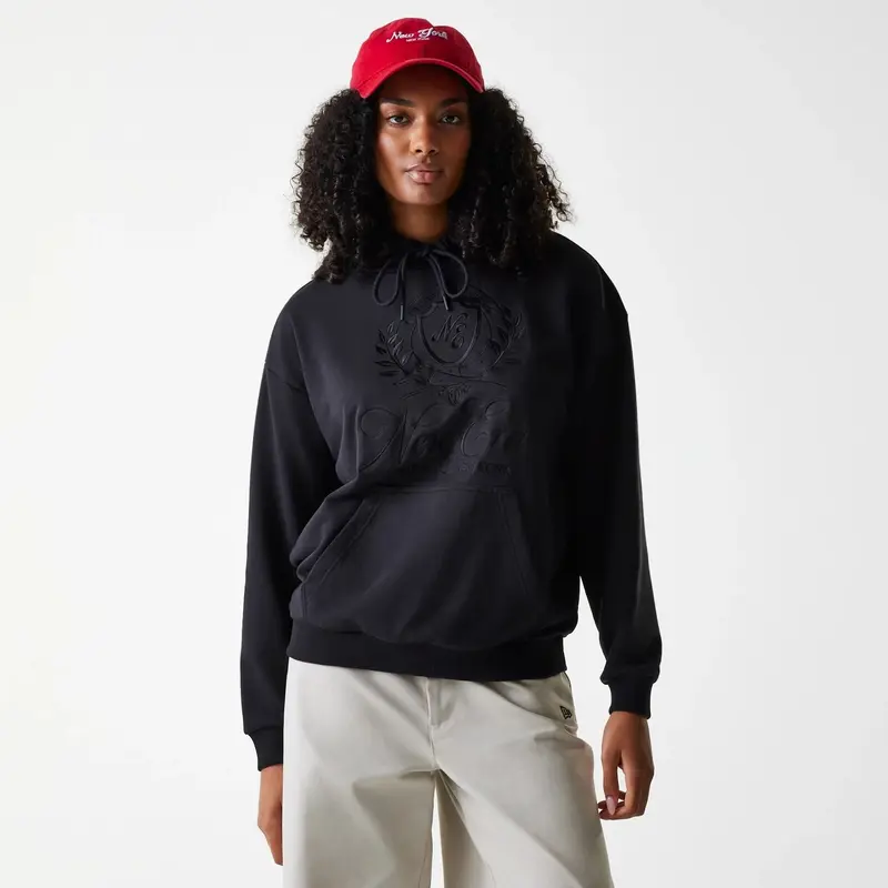 Womens New Era Crest Black Pullover Hoodie