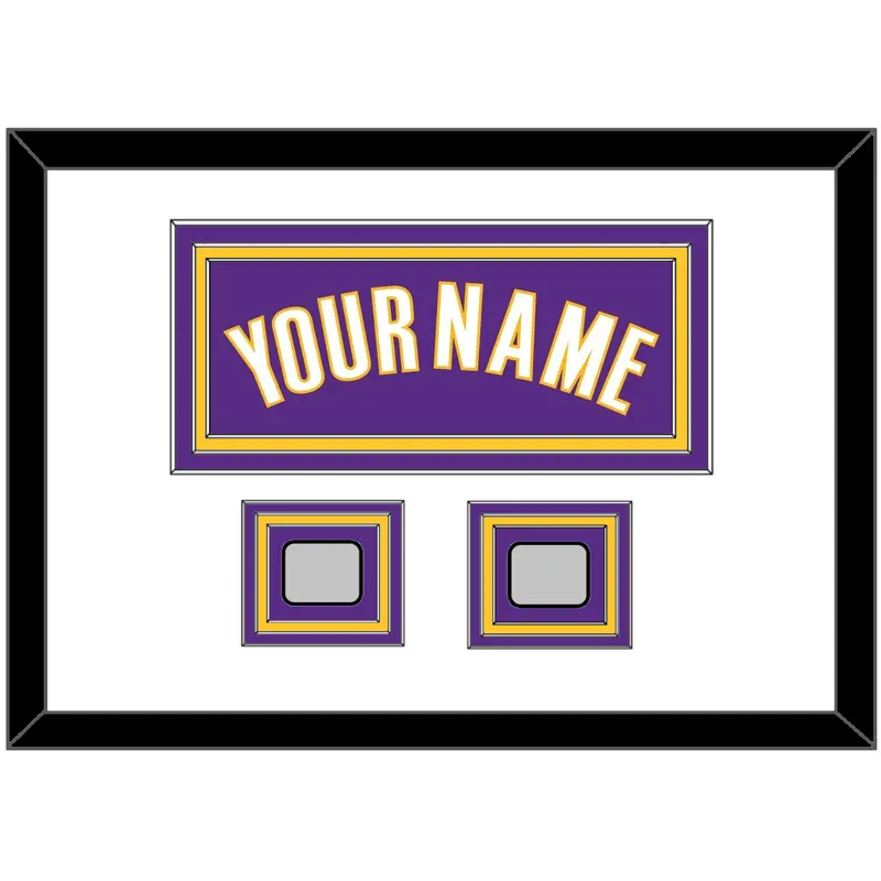 Los Angeles Name & 2 Champions Patches - Road Purple (1999-2004) - Triple Mat 1