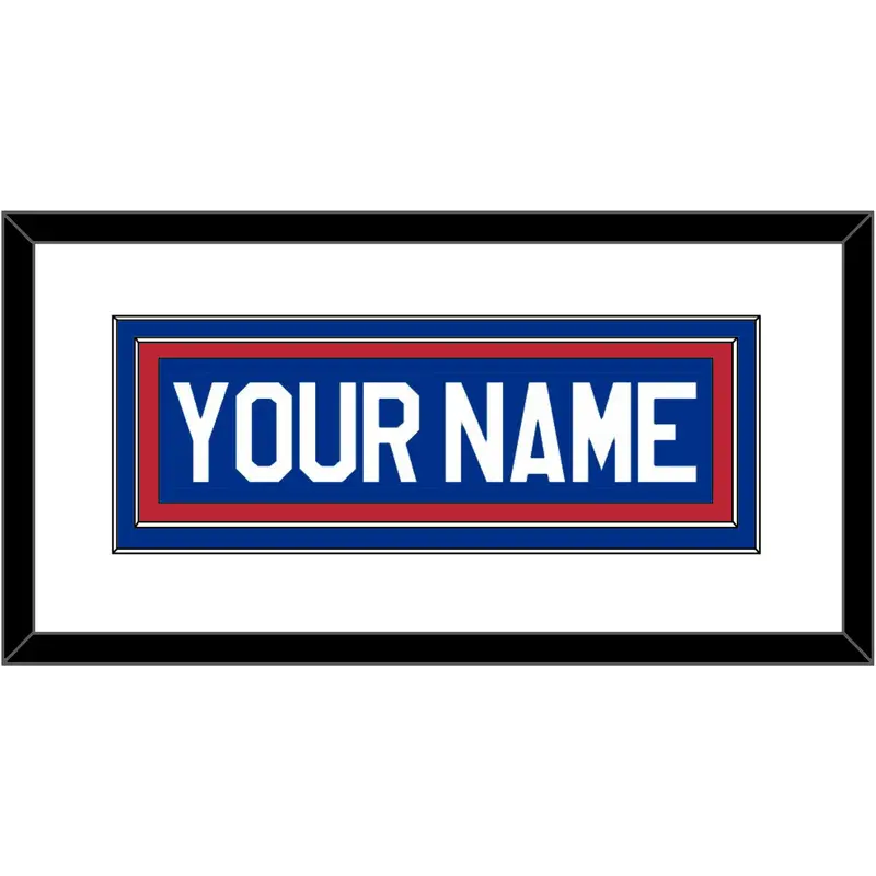 United States Mens Hockey Nameplate - 1980 Olympics Road Blue - Double Mat 1