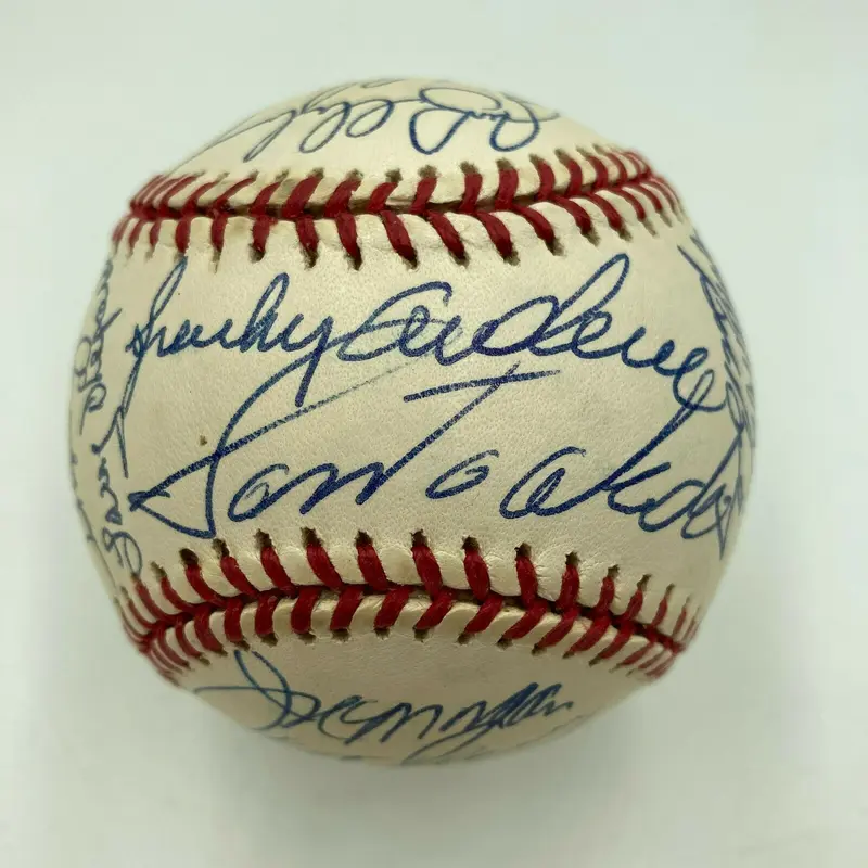 1976 Cincinnati Reds World Series Champs Team Signed Baseball PSA DNA Nice!