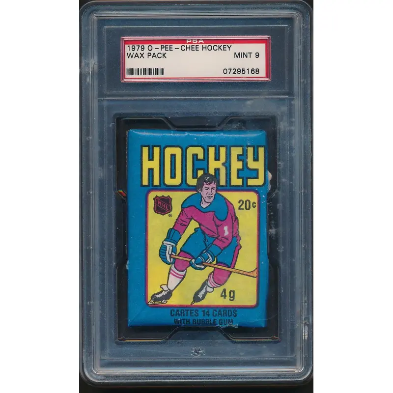 1979/80 OPC O-Pee-Chee Hockey Unopened Wax Pack PSA 9 (Torn)