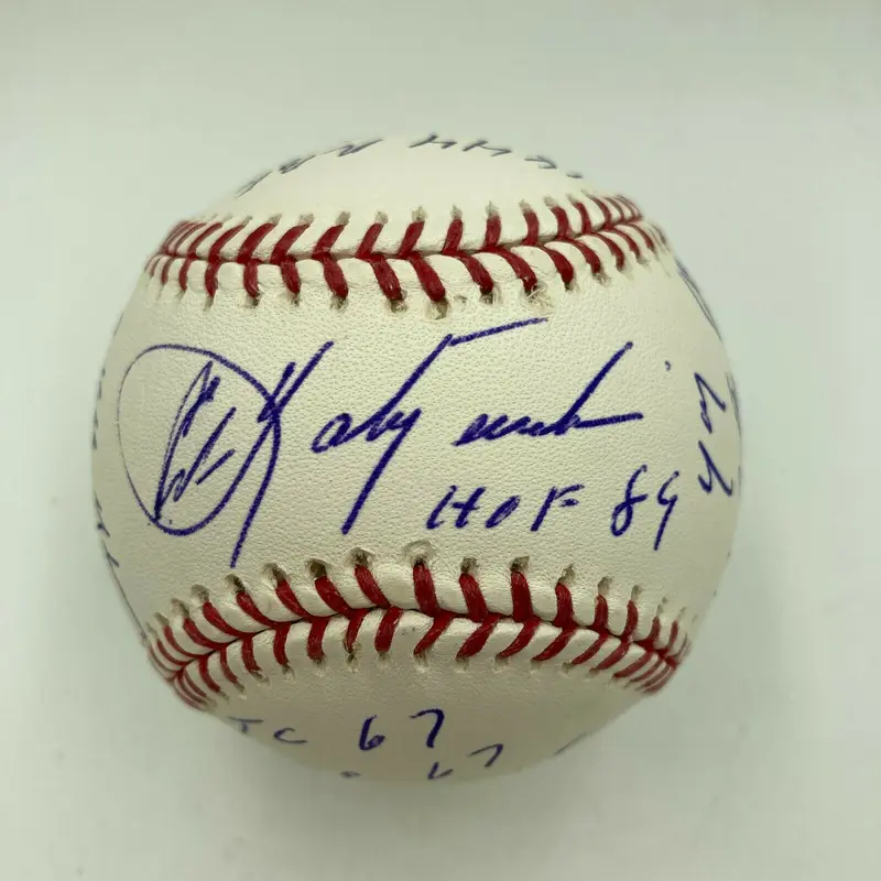 Carl Yastrzemski Signed Heavily Inscribed STAT Major League Baseball JSA COA
