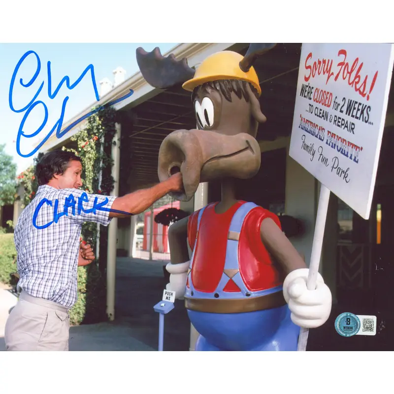 Chevy Chase Vacation "Clark" Authentic Signed 8x10 Photo BAS #1W385711
