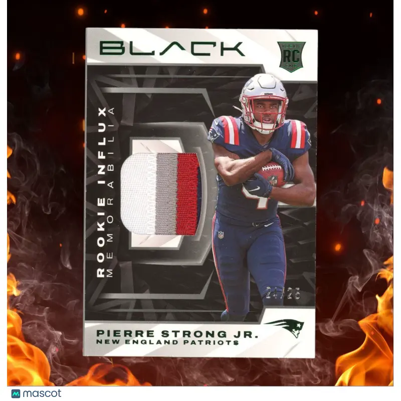 2022 Panini Black Rookie Influx Memorabilia Pierre Strong Jr. 24/25 #RIM-PST