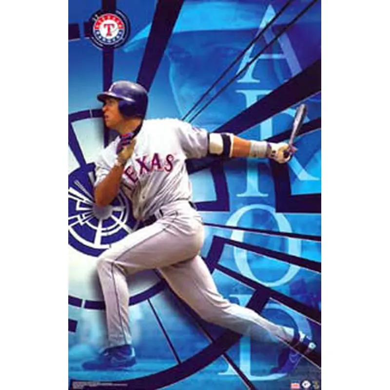 Alex Rodriguez "Smashing" Texas Rangers Poster - Starline 2003