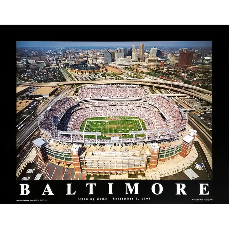 Baltimore Ravens Stadium Opening Game (9/6/1998) Premium Poster Print - Aerial Views