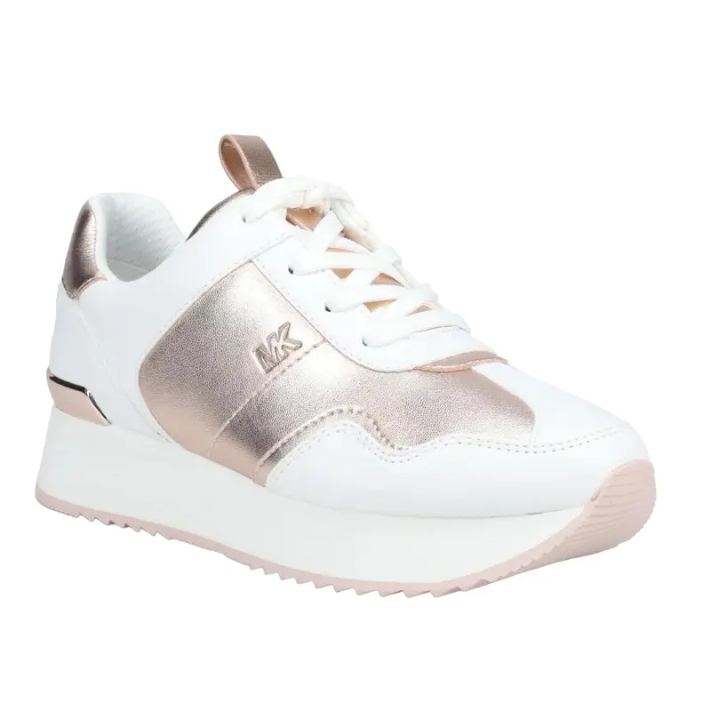MICHAEL KORS WOMEN ROSE GOLD RAINA TRAINER 43R4RNFSAM RSGLD