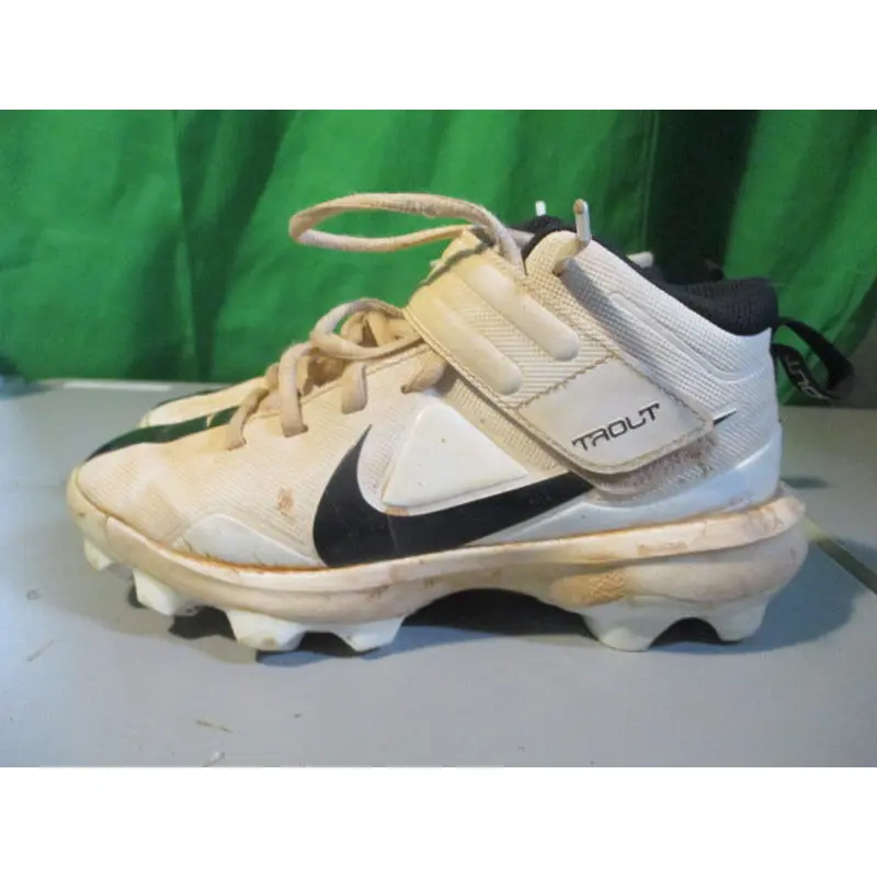 Used Nike Force Trout 7 Pro MCS Youth Cleats White Size 2.5