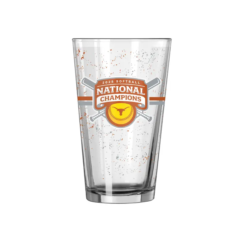 Texas 2025 Softball Champions 16oz Wrap Pint Glass