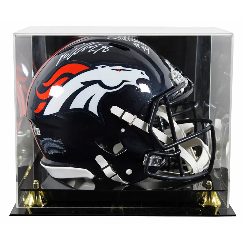 Broncos DeMarcus Ware & Von Miller Signed F/S Speed Proline Helmet W/ Case BAS W