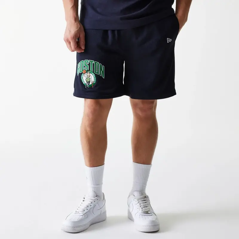 Boston Celtics NBA Arch Graphic Navy Mesh Shorts