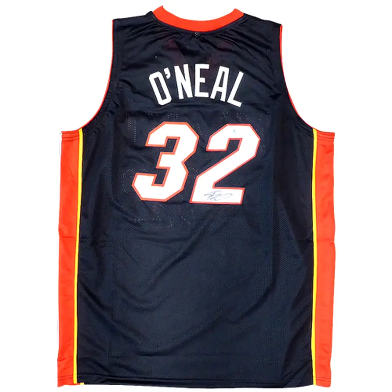 Shaquille O'Neal Autographed Miami (Black #32) Custom Jersey - Beckett