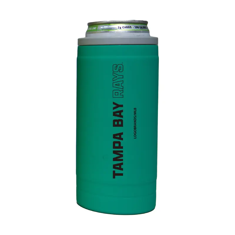 Tampa Bay Rays 12oz Optic Stacked Soft Touch Slim Coolie