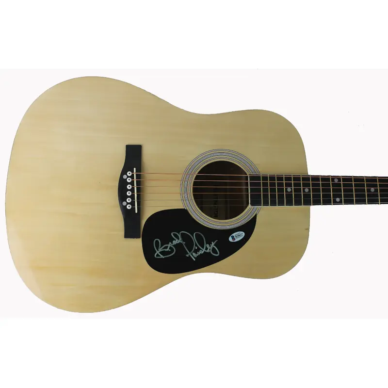 Brad Paisley Authentic Signed Natural Acoustic Guitar BAS #B38617