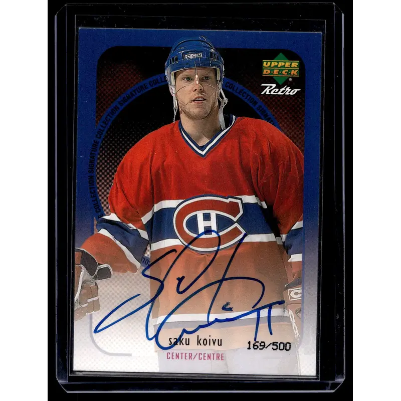 1999-00 Upper Deck Retro McDonald's Autograph - Saku Koivu /500