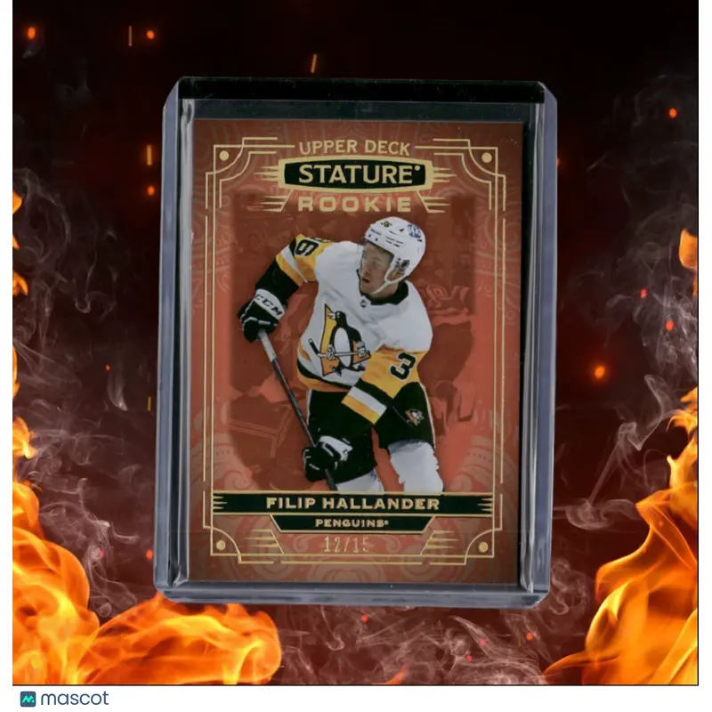2022-23 Upper Deck Stature Filip Hallander Orange Rookie 12/15 #121