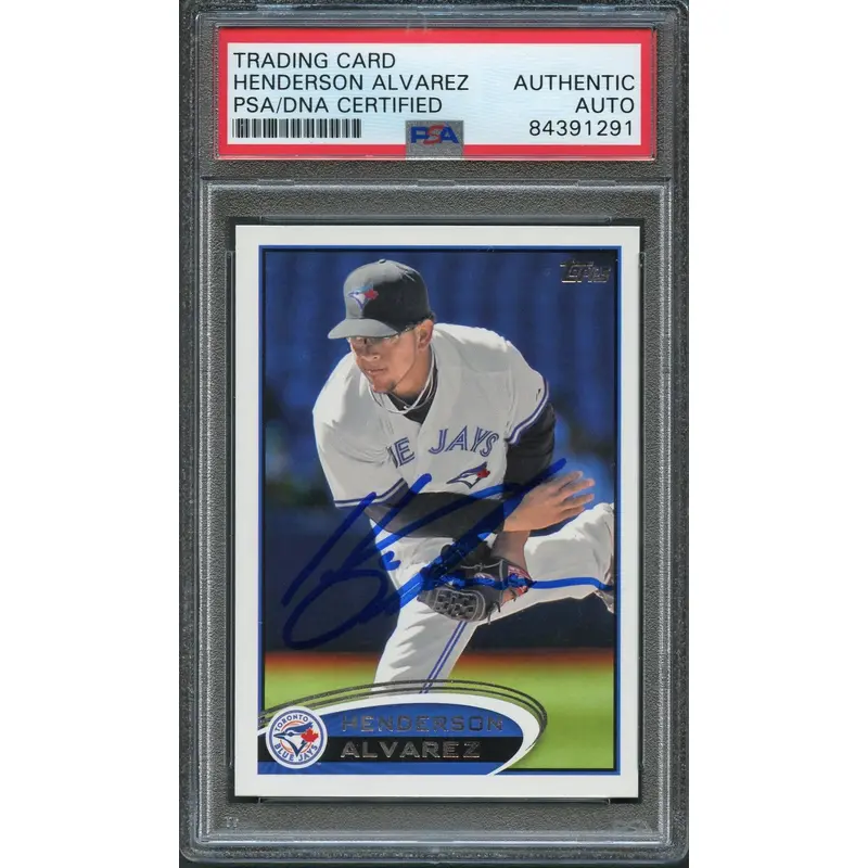 2012 Topps #562 Henderson Alvarez PSA/DNA Slabbed Autographed AUTO Blue Jays