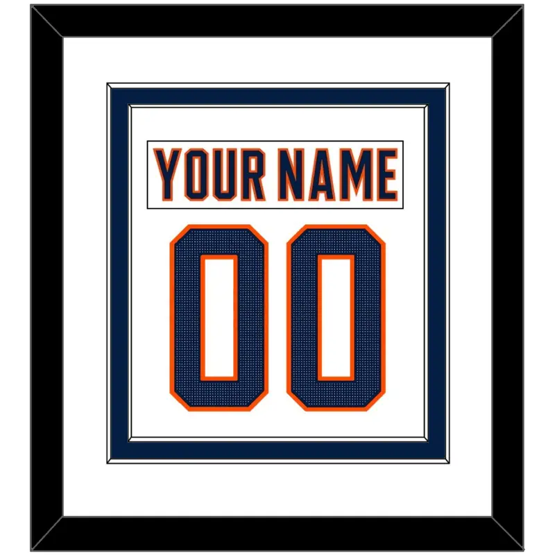 Edmonton Nameplate & Number (Back) Combined - Road White (2017-2022) - Double Mat 1