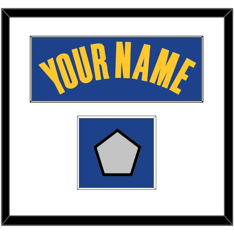Golden State Name & Champions Patch - Blue Icon - Single Mat 1