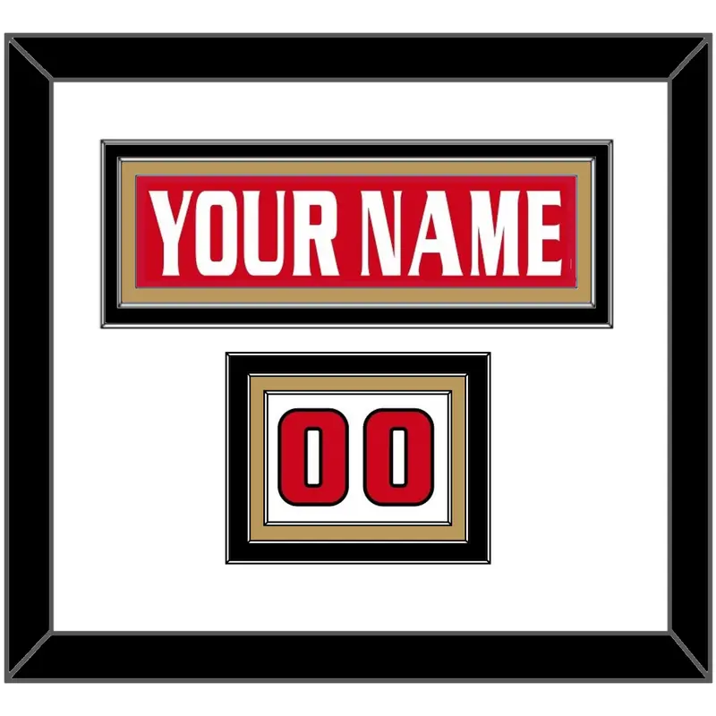 Ottawa Nameplate & Number (Shoulder) - Road/Home Red Jersey (1999-2007) - Triple Mat 1