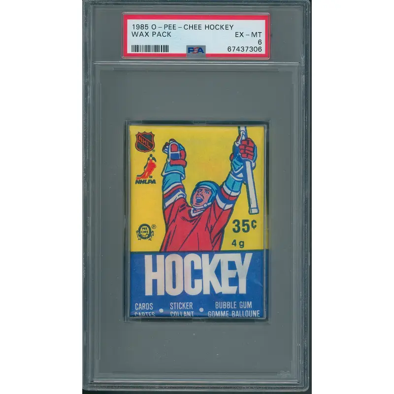 1985 1985/86 OPC O-Pee-Chee Hockey Unopened Wax Pack PSA 6