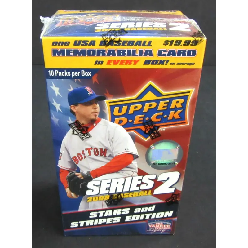 2008 Upper Deck Baseball Series 2 Blaster Box (10/ plus Memorabilia)