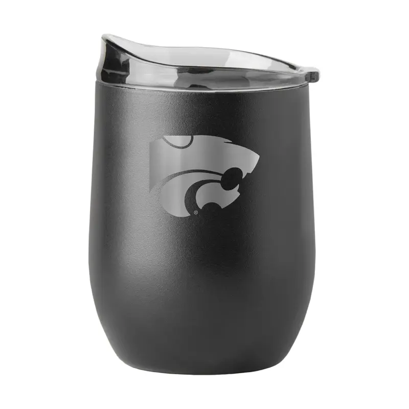 KS State GunMetal 16oz Black Powder Curved Beverage
