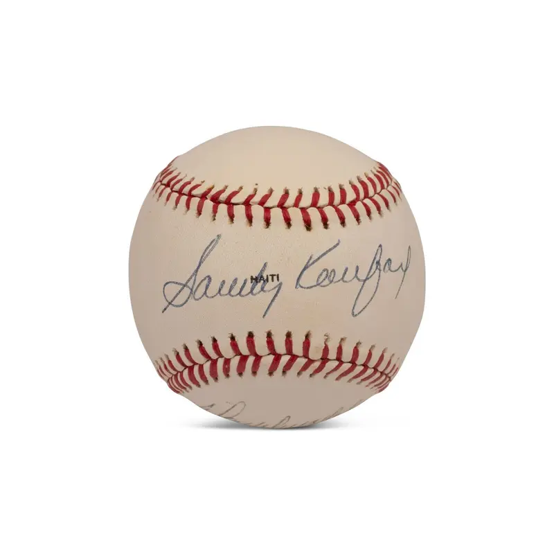Rare Sandy Koufax Signed Rawlings 1972 Hall Of Fame Baseball W/ Drysdale PSA DNA