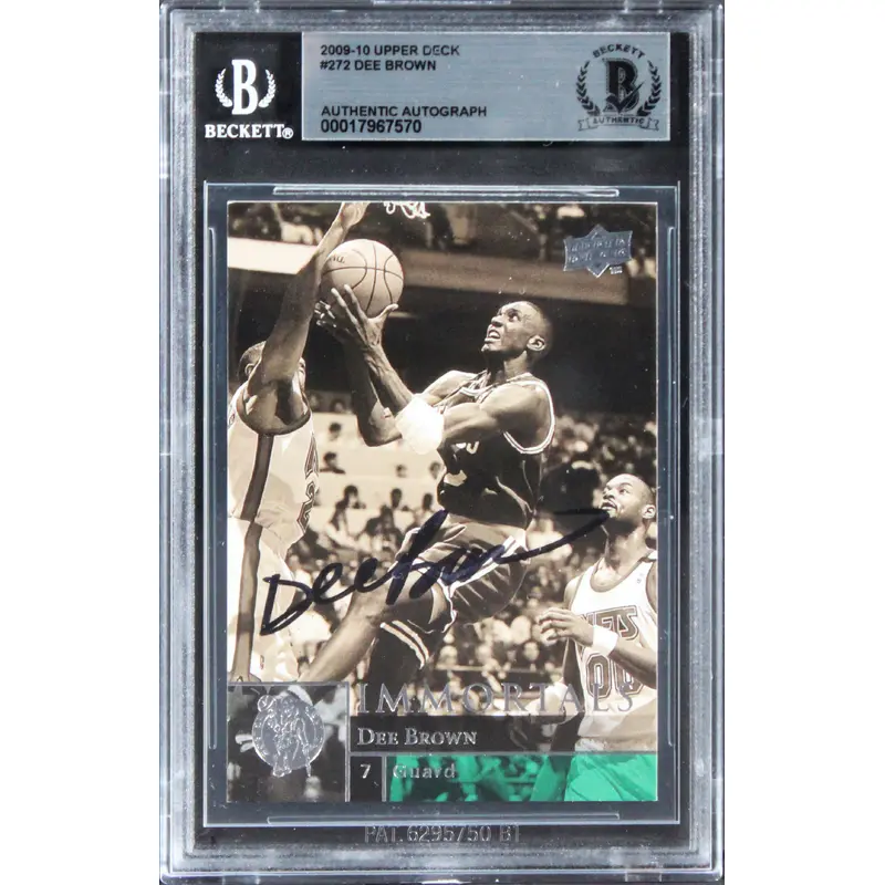 Celtics Dee Brown Authentic Signed 2009 Upper Deck #272 Card BAS Slabbed