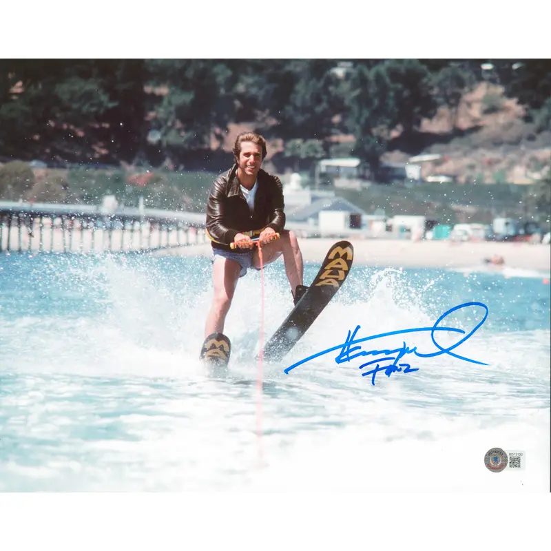 Henry Winkler Happy Days "Fonz" Signed 11x14 Jumping The Shark Photo BAS