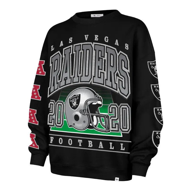 LAS VEGAS RAIDERS GO BIG '47 OVERSIZED CREW WOMENS