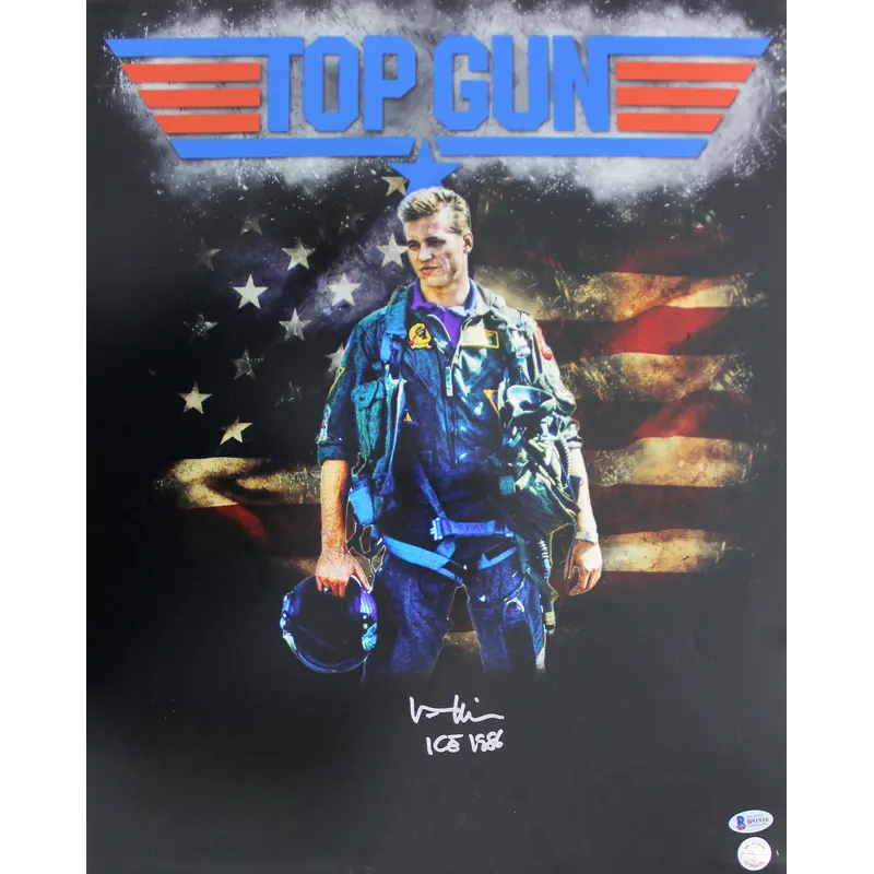 Val Kilmer Top Gun "Ice 1986" Authentic Signed 16x20 Photo BAS #B91916