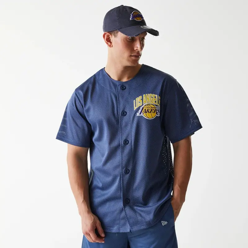 LA Lakers NBA Arch Graphic Dark Blue Mesh Jersey