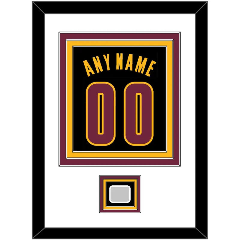 Cleveland Name & Number With Champions Patch - Black Pride (2015-2017) - Triple Mat 1