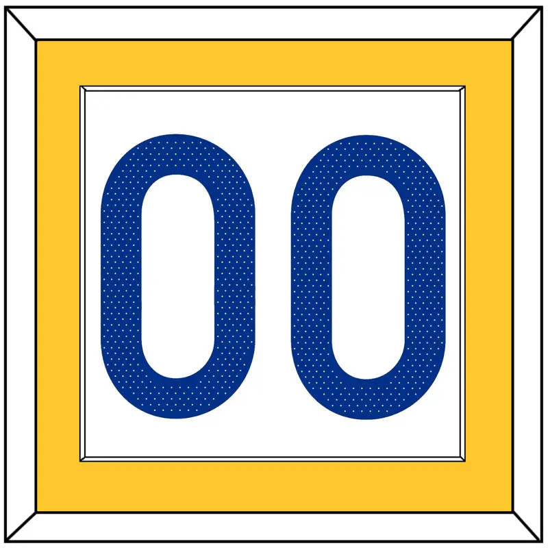 Golden State Number - White Association - Single Mat 2