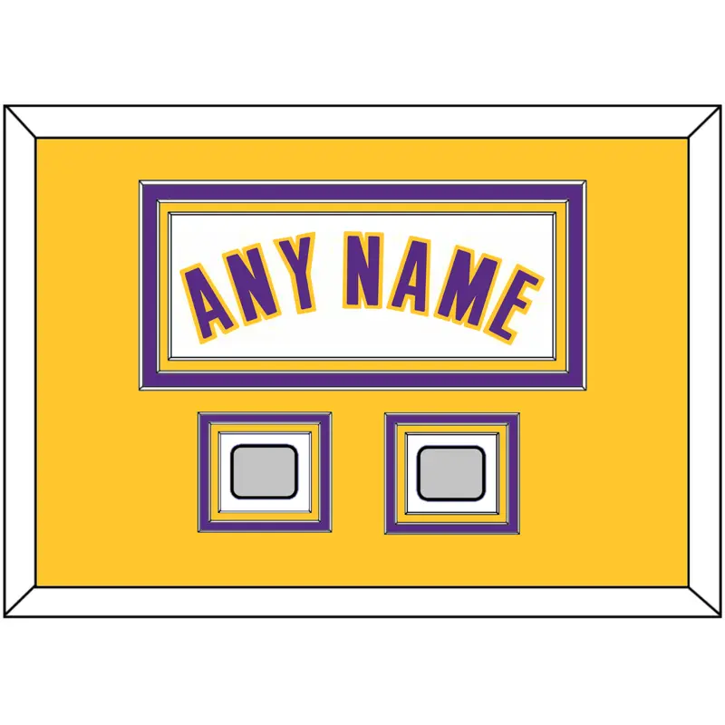Los Angeles Name & 2 Champions Patches - Alternate White (2002-2018) - Triple Mat 5