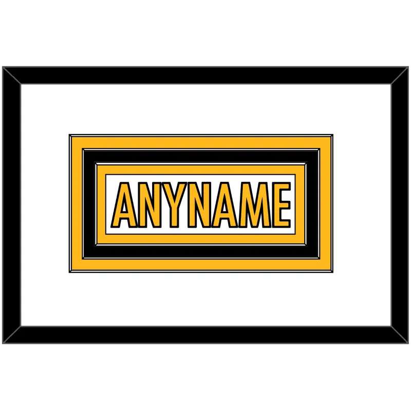 Pittsburgh Nameplate - Road White - Triple Mat 2