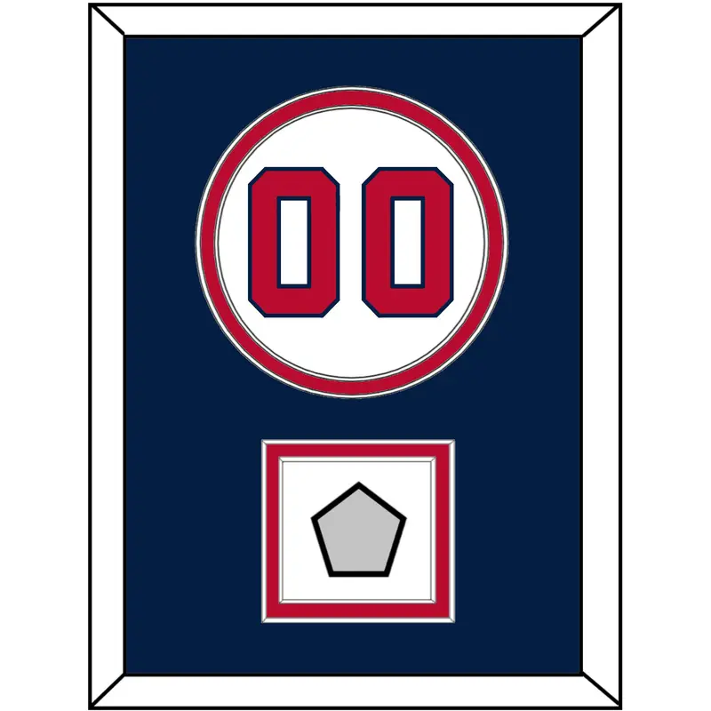 Washington Number & World Series Champions Patch - Home White - Double Mat 4