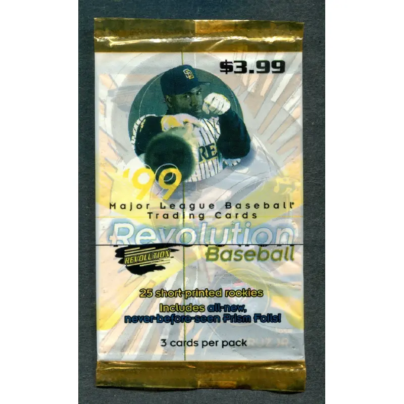 1999 Pacific Revolution Baseball Unopened Pack (Pre-Priced)