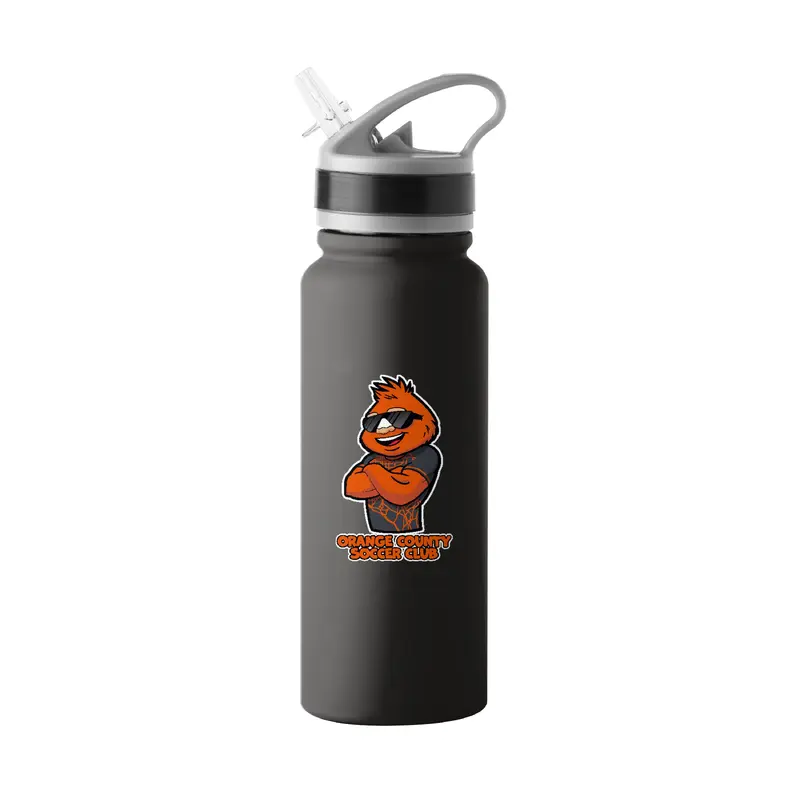 Orange County Soccer Club 25oz Black SingleWall FlipTop Bottle