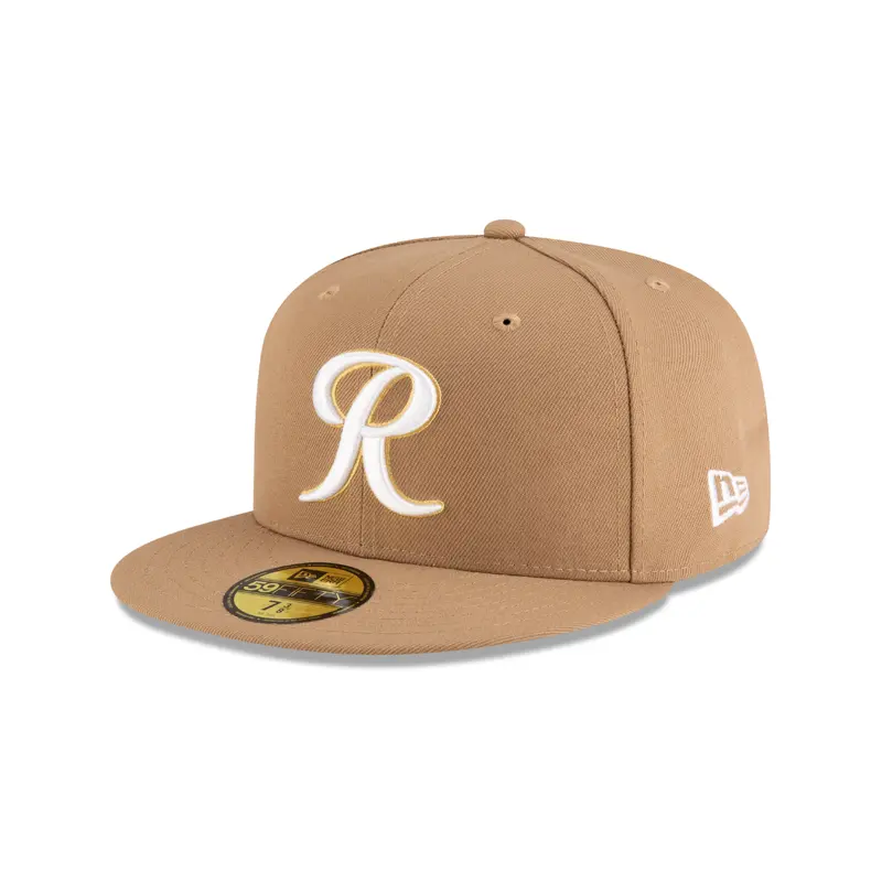 Tacoma Rainiers New Era 59Fifty Khaki White R Cap